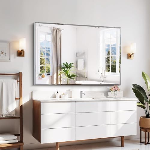 CILIBER Beveled Mirror, 50x36 Large Bathroom Mirrors - Image 5