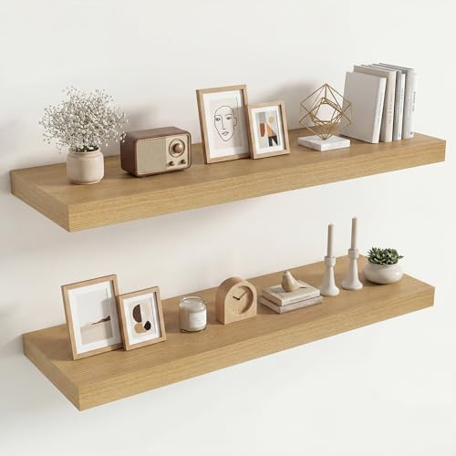 Vivelove Deep Floating Shelves 40x12” Set of 2 by VIVELOVE