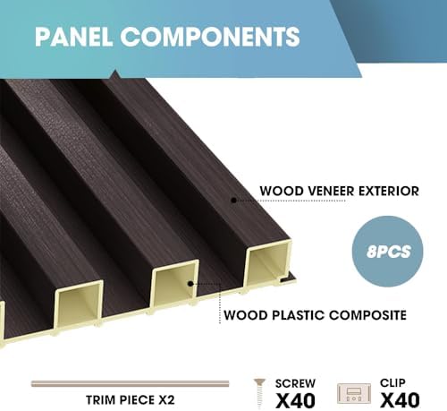 OUZUGIE WPC Acoustic Slat Wall Paneling - Image 4