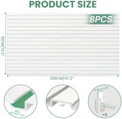 4x8 ft Slatwall Panel Wall Storage Systems, Slat Wall Paneling Garage Wall - Image 2