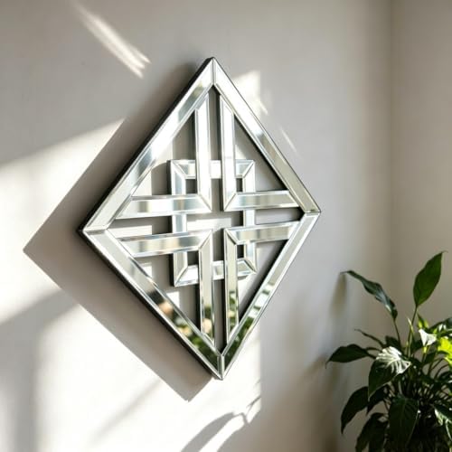 QMDECOR 12x12 Inch Geometric Wall Mirror - Image 3