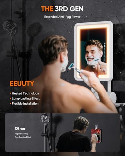Heated Shower Mirror Fogless for Shaving - Image 2