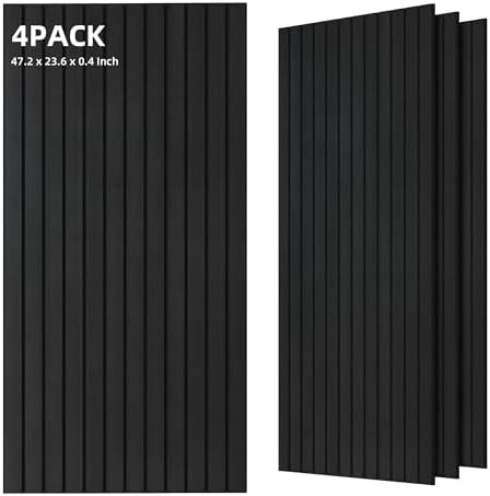 TO-TH Sound Absorbing Panels Wood Grain Acoustic Wall Panel 4 Pack by TO-TH