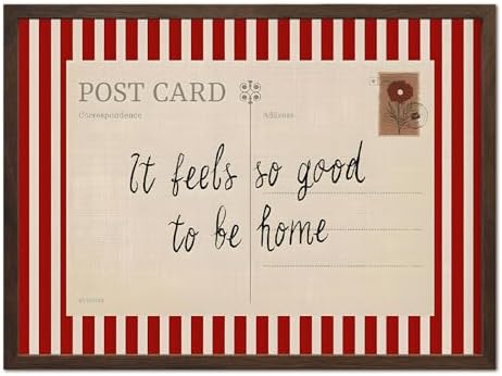 Vintage It Feels so Good to be Home Wall Art Mid Century Positive Quote by XIYHArt
