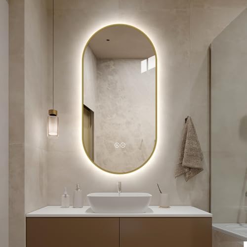 LAIYA 48x24 Inch Oval LED Bathroom Mirror by LAIYA