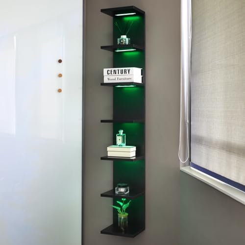 7 Tier RGB Light Wall Shelves by AskTag