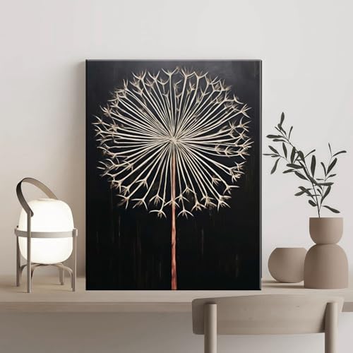Framed Dandelion Plant Fun Wall Art Decor Canvas Print Poster Picture Modern - Image 4