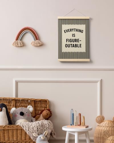 FGFK Everything Is Figureoutable Inspirational Wall Art Poster Hanger Frame - Image 6
