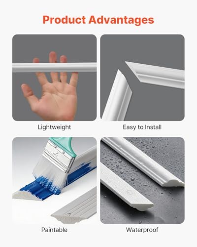 VEVOR Wall Molding 3 Pack, Wainscoting Panels Kit, Lightweight Paintable - Image 4