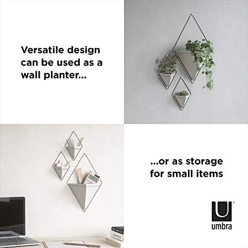 Umbra Trigg Wall Display, Geometric Planter Vessels - Image 4