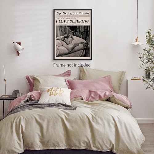 VERENIX Retro Black and White Feminist Wall Art Newspaper Aesthetic Canvas - Image 4