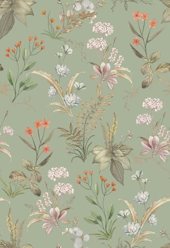 Simon&Siff Vintage Floral Peel and Stick Wallpaper 120"x17.3" by SimonSiff