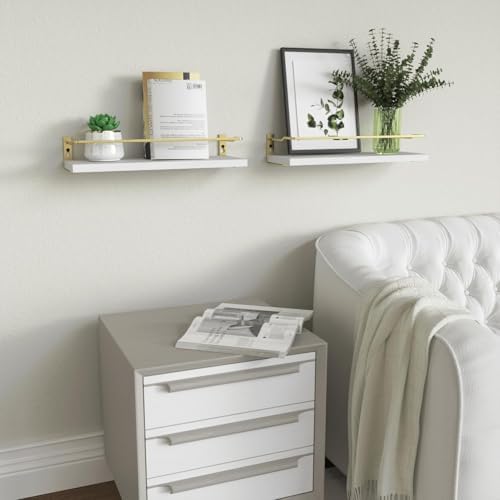 RICHER HOUSE Floating Shelves Bathroom, Small Wall Shelf Over Toilet 2 Set - Image 6