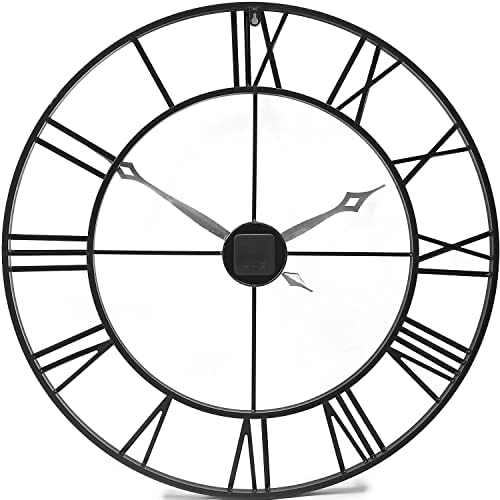 CLXEAST Large Wall Clock 30 Inch, Metal Roman Numeral Wall Clock Modern - Image 7