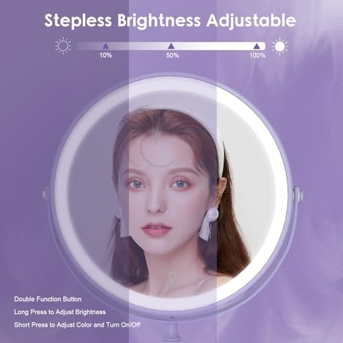 DEIOVWXS Makeup Mirror, Rechargeable Vanity Mirror - Image 3