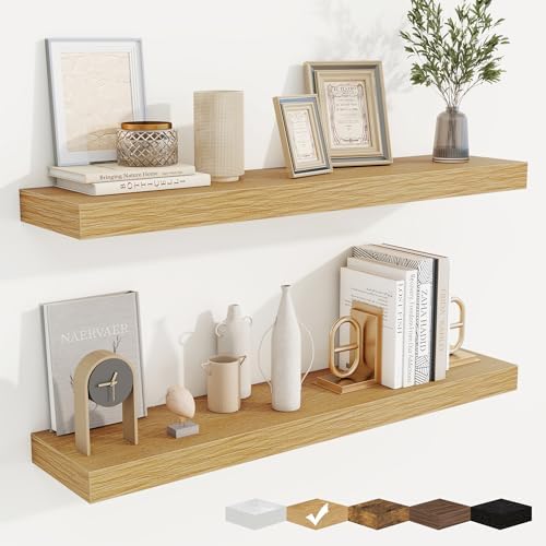 Floating Shelves for Wall, Wall Mounted Wood Shelves by Fuqing