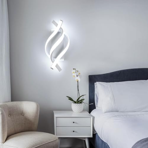 Modern Wall Sconce 21W Indoor Wall Lights Cool White 6500K Spiral Design Wall - Image 6
