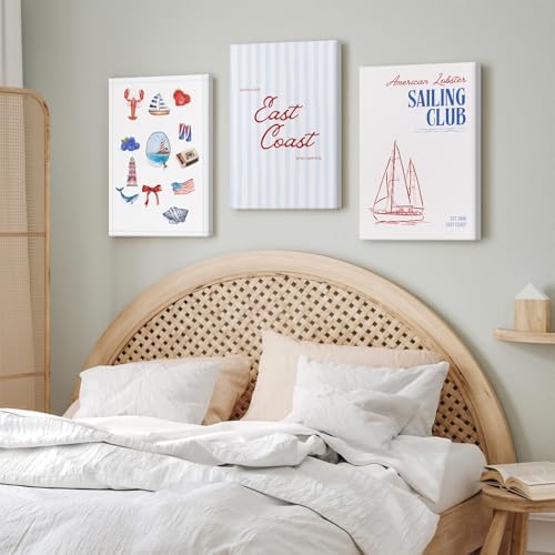 Coastal Wall Art Preppy Aesthetic Wall Decor Trendy East Coast Wall Art - Image 6