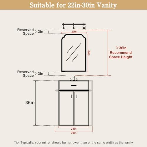WallBeyond Wooden Framed Wall Mirror, Natural Wood Bathroom Vanity Mirror - Image 7