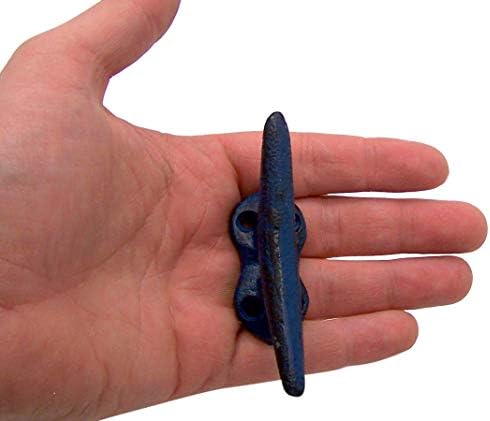 Wowser Nautical Blue Cast Iron Boat Cleat Wall Hooks, 3.5 Inches - Image 5