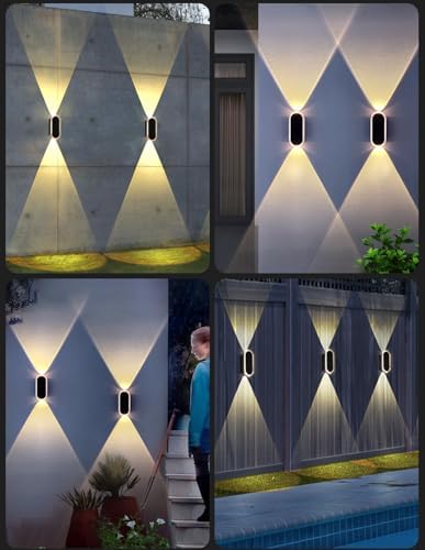 Solar Fence Lights Outdoor, 3000K/4000K/6000K 3 Modes Solar Wall Lights Outdoor - Image 6