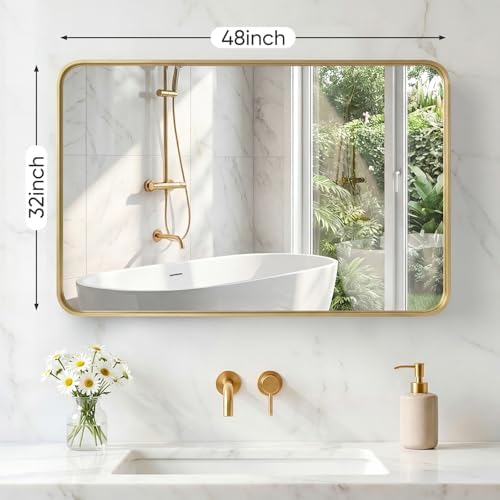 Sweetcrispy Bathroom Mirror 48x32 Inch, Vanity Mirror - Image 2