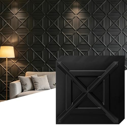 Art3d X-Shape Decorative 3D Wall Panels, 11.8 x 11.8 in by Art3d