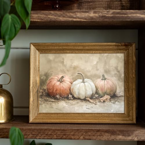 uniro Rustic Autumn Pumpkin Painting Wall Art, Pumpkin Still Life Painting - Image 2