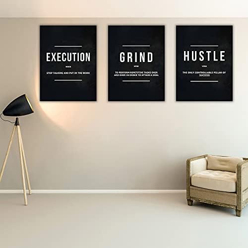 Success Canvas Painting Wall Art Quote Motivational Wall Art Execute Wall Decor - Image 2