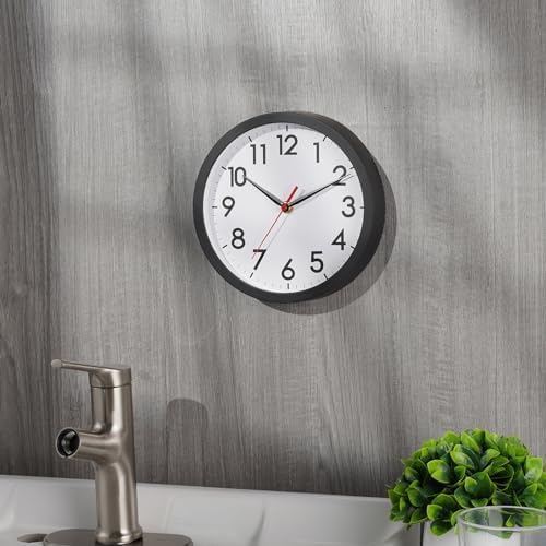 AKCISOT 8 Inch Wall Clock, Silent Battery Operated Analog Clock - Image 5