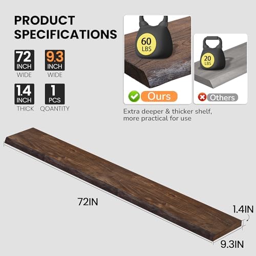 Floating Shelves for Wall, Heavy-Duty Floating Shelves - Image 4