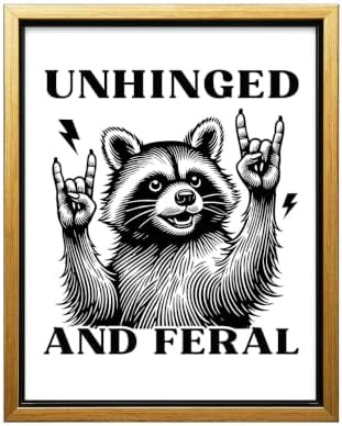 InkFlow Posters Feral Raccoon Fun Canvas Poster by InkFlowPosters