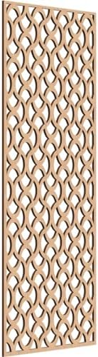 Resort Decorative Pierced Fretwork Wood Wall Panels, 25 3/8"W x 64 3/8"H x 3/8"T by EkenaMillwork