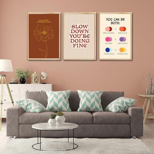 3 pcs Growth Mindset Wall Art Modern Minimalist Inspirational painting Wall - Image 3