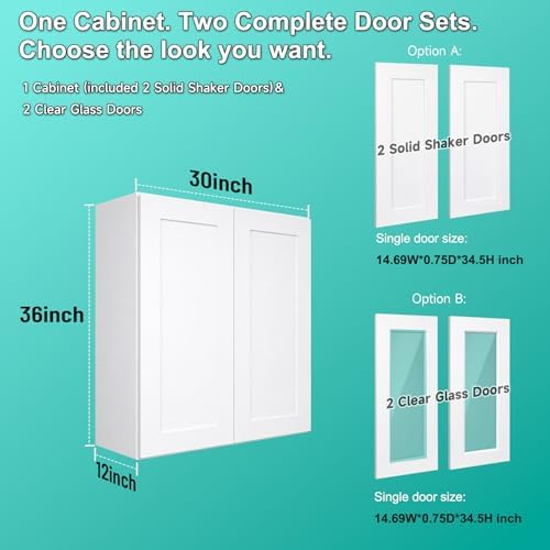 Lierees 30"W Kitchen Wall Cabinet - Image 3