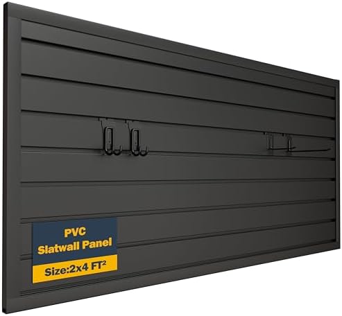 Slat Wall Paneling 2 x 4ft, Slatwall Garage Wall Organizer by FOFARY