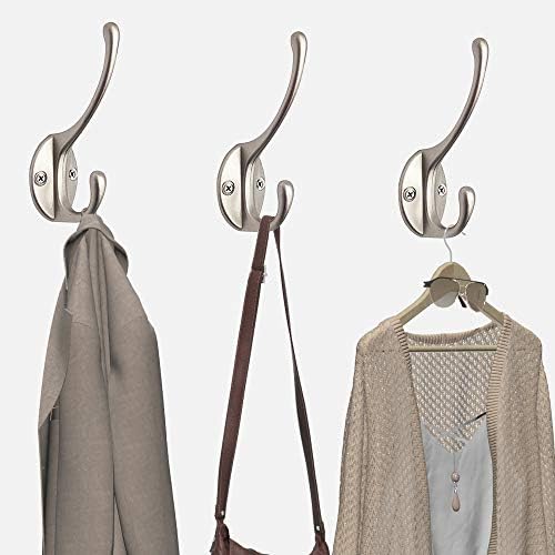 IBosins 10 Pack Silvery Double Coat Hooks Utility Hooks - Image 7