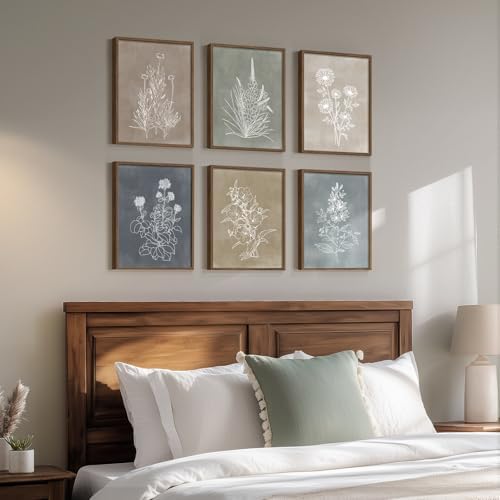 Framed Neutral Boho Botanical Wall Art - Image 3