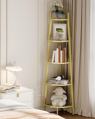 CHOEZON 5-Tier Corner Shelf, 59.6” Corner Storage Stand, Floorstanding Dispaly - Image 4
