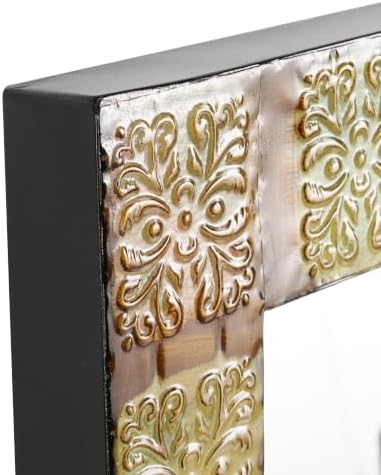 Deco 79 Metal Floral Room Wall Mirror Entryway Mirror - Image 5