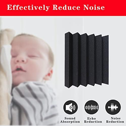 24 Pack Acoustic Panels, Fireproof Absorbing Noise Cancelling Panels, to Absorb - Image 4