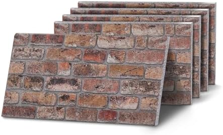 K&B Panels 3D Wall Panels, Rustic Brick Effect Styrofoam Wall Panelling Kit by Unknown