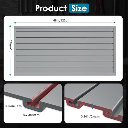 Brakki Slat Wall Paneling 2x4 Ft, Slatwall Garage Organizer Storage System - Image 4