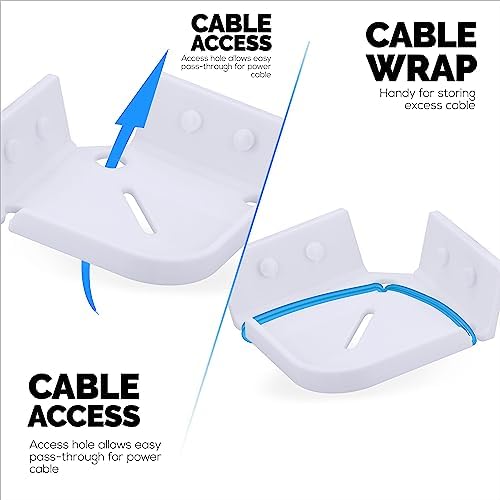 BRAINWAVZ Drill Free Tilted Corner Wall Mount Small Shelf - Image 6