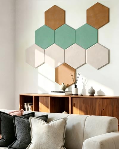 12 Pack Hexagon Self-Adhesive Decorative Acoustic Wall Panels - Image 6