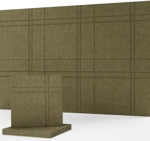 Sound Absorbing Wall Panels, Decorative Acoustic Panels, 6 Pack by LagomAtelier