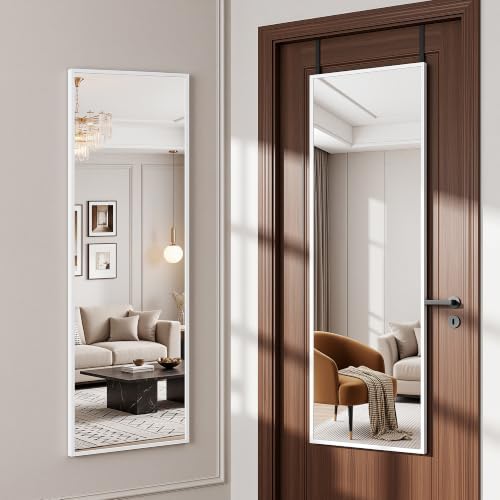 Suidia Full Length Mirror Over the Door&Wall Mounted, HD Shatterproof, Hanging by SuidiaMirror