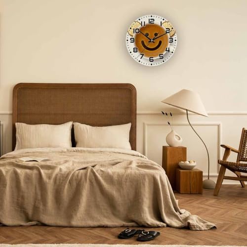 Smiley Face Coffee Wall Clock Biscuits Battery Powered Wall Clock Silent Non - Image 5