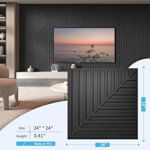 Art3d 12-Pack 2 x 2 ft 3D Textured Drop Ceiling Tiles, 24 x 24 in - Image 2