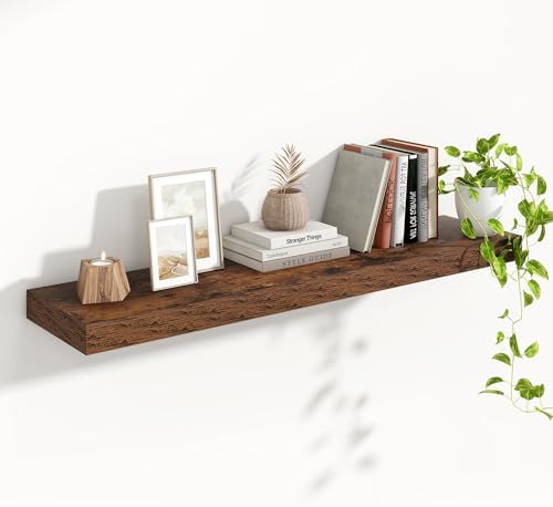Heimlove Floating Shelves 47.2" W x 10.3" D Rustic Brown Set of 1 by Heimlove